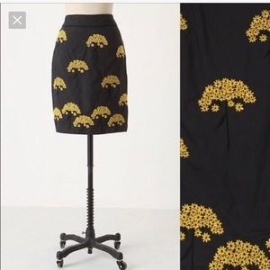 Anthropologie Floreat  floral Pencil Skirt, 10